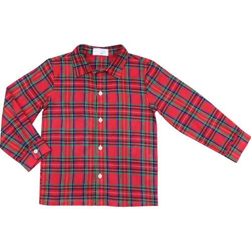 Red And Green Plaid Button Down Shirt | Cecil and Lou