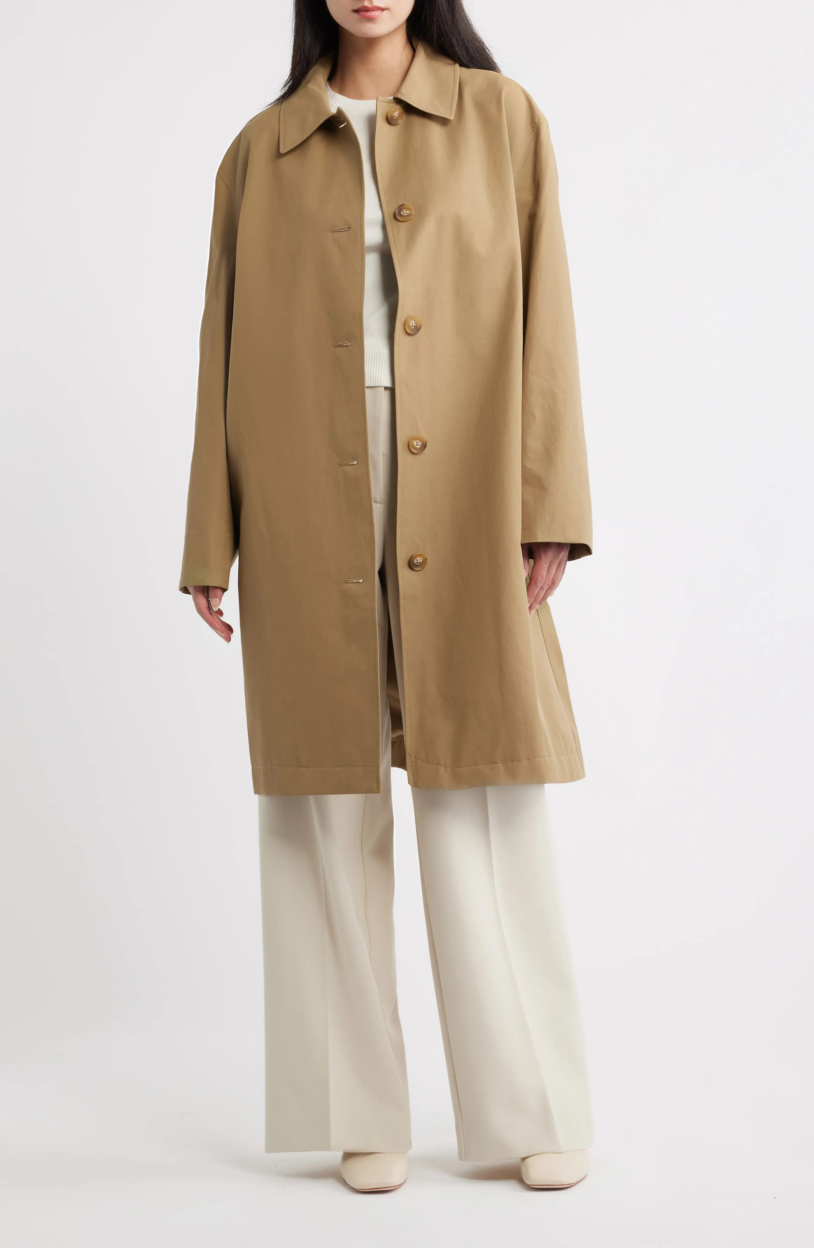 Vince Tailored Longline Raincoat in Carmello at Nordstrom, Size Xx-Small | Nordstrom