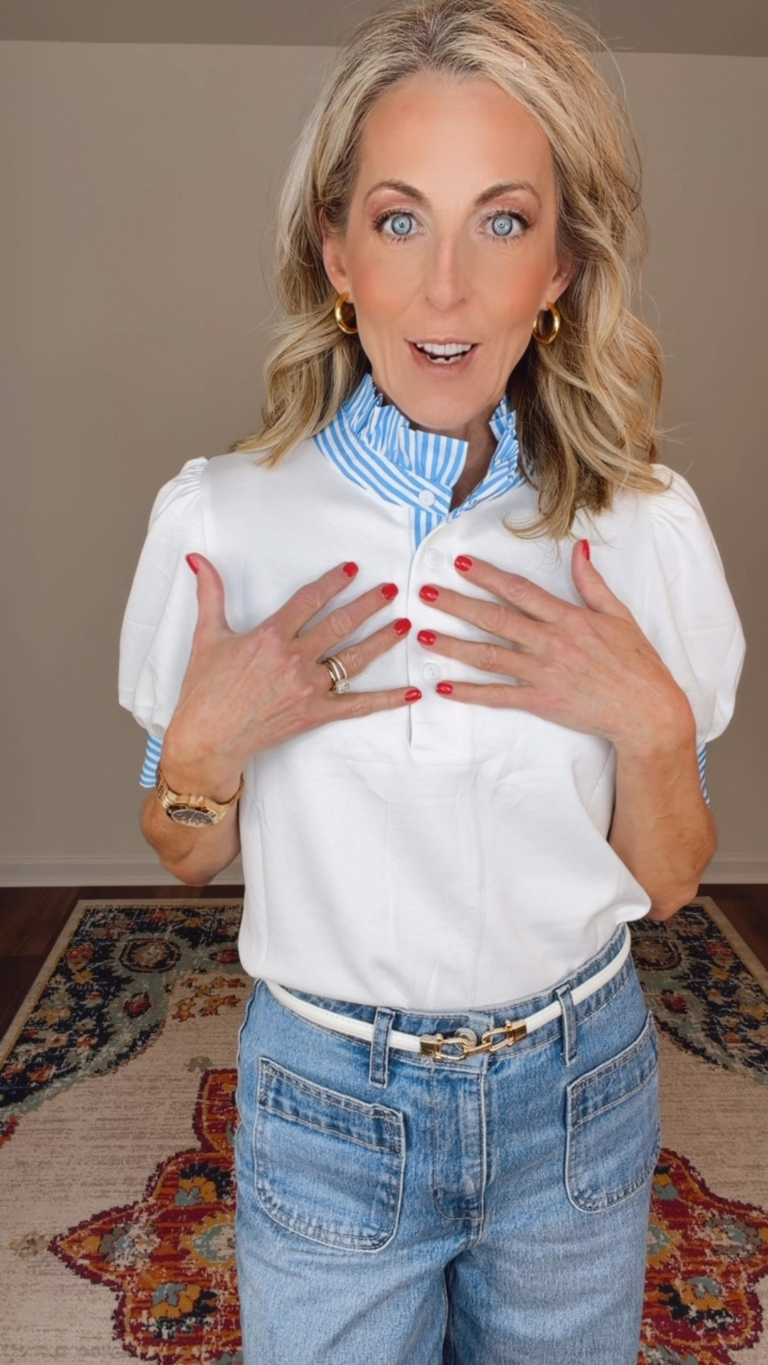 This puff sleeve polo top is such a cute elevated basic—looks amazing with wide leg denim! Wearing size small. 



Part 3 of my 3AM Amazon order and I’m officially convinced late-night scrolling is my cardio. 😂 These are the kind of pieces that make getting dressed EASY—cute, comfy, polished, and somehow giving “I tried” even when you didn’t. Comment AMAZON and I’ll send you the full roundup!

From the striped dress to the wide leg jeans, to the floral dresses that look way more expensive than they are… every single piece is a spring win.

✔️ effortless outfits
✔️ teacher-friendly + weekend-ready
✔️ flattering fits
✔️ easy to style with sneakers, sandals, or wedges

Everything is linked + I’m wearing a size small in all.