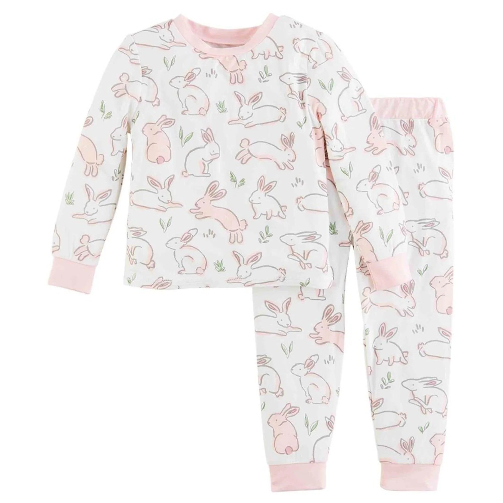 2-Piece Pajama Set, Pink Bunny | SpearmintLOVE