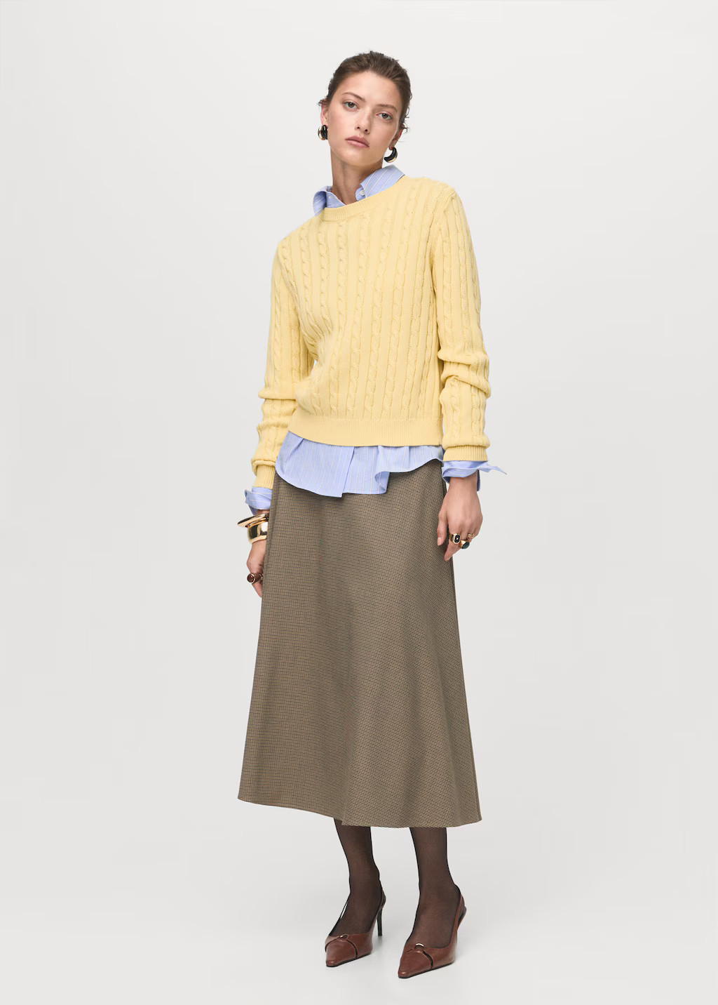 Braided knitted sweater pastel yellow - Woman - XXS - MANGO | MANGO (UK)
