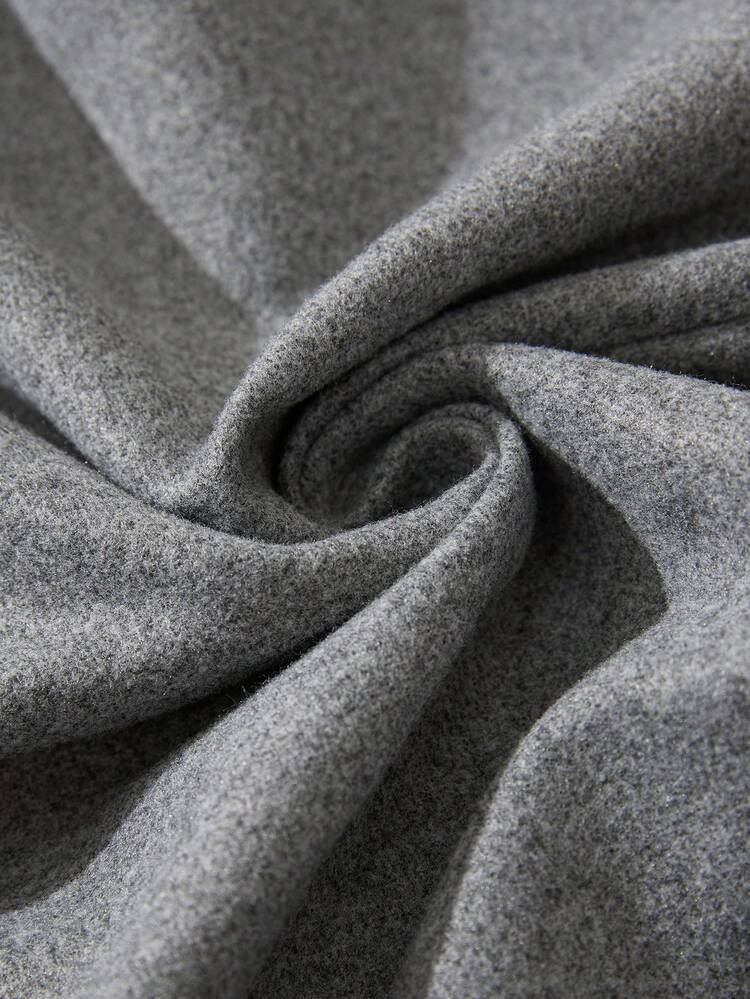 Auralis Plus Size Dark Grey Short Loose Jacket, Autumn/Winter Multicolor Elegant Casual Everyday ... | SHEIN