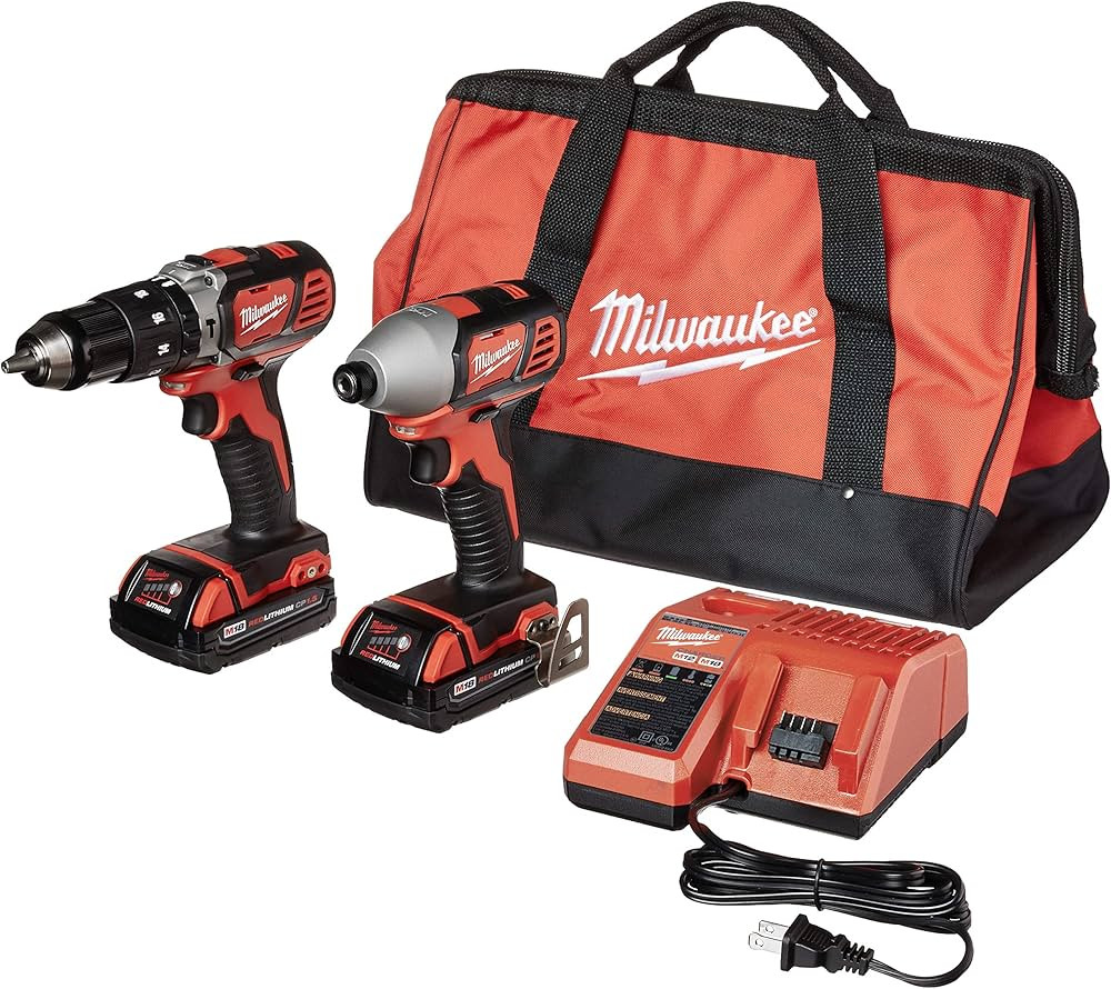Milwaukee 2697-22CT M18 18-Volt Lithium-Ion Cordless Hammer Drill/Impact Driver Combo Kit | Amazon (US)