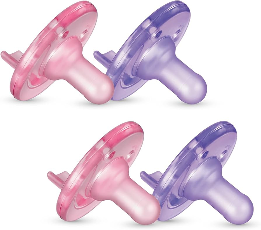 Philips AVENT Soothie Pacifier, Pink/Purple, 0-3 Months, 4 Pack, SCF190/42 | Amazon (US)