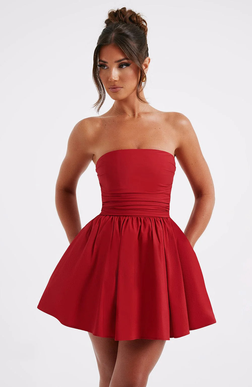 Katrina Mini Dress - Red | Babyboo (global)