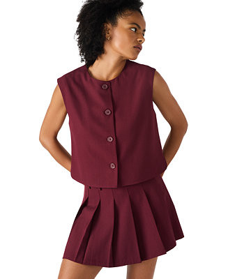 Women's Alessa Sleeveless Crew Neck Top | Macy's