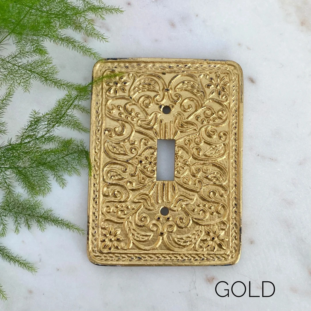 Switch Plate, Light Switch Cover, Outer Cover, Light Switchplate, Ornate Switchplate, Metal Outle... | Etsy (US)