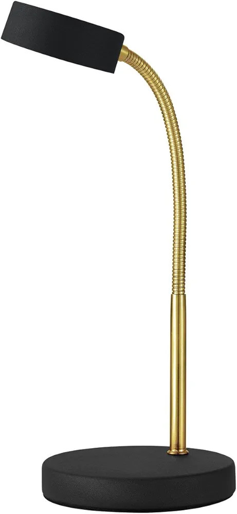 Globe Electric Desk Lamp, Gold Gooseneck, Matte Black Finish, 5W Energy Star Integrated LED, 250 ... | Amazon (US)