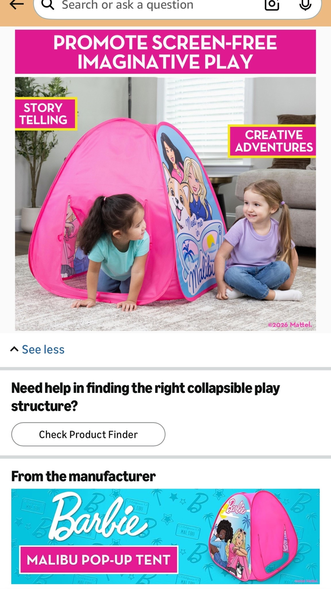 My baby is in the ad so you have to get this pop up tent. She loved it!!! #barbie #barbietent #gifts 

#LTKKids #LTKmomlife #LTKBaby
