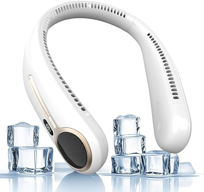 Portable Neck Fan,Hands Free Personal Wearable Bladeless Fan,6000mAh USB Rechargeable,360° Cooli... | Amazon (US)