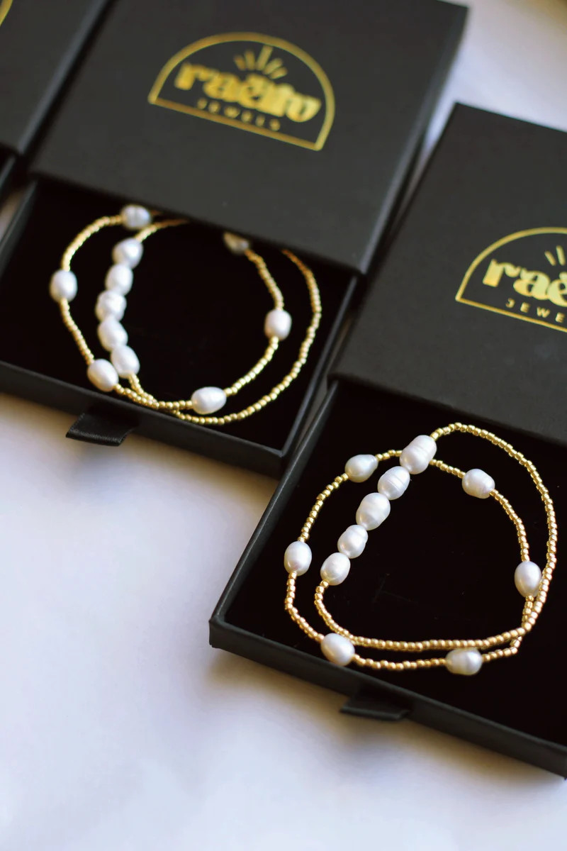SEPHORA BEADED PEARL BRACELETS (SET OF 2 + WATERPROOF) | raëliv