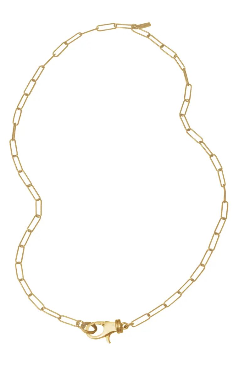 Lock Paper Clip Link Necklace | Nordstrom