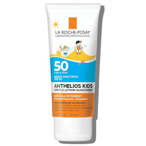 La Roche-Posay Anthelios Kids Gentle Lotion Sunscreen SPF 50, Broad Spectrum SPF + Antioxidants, Sunscreen For Kids, Octinoxate & Oxybenzone-Free, Pediatrician Tested, Non Comedogenic, Oil Free | Amazon (US)