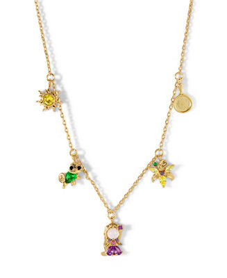 Girls Crew Disney Multi-Color Tangled Charm Necklace - Macy's | Macy's
