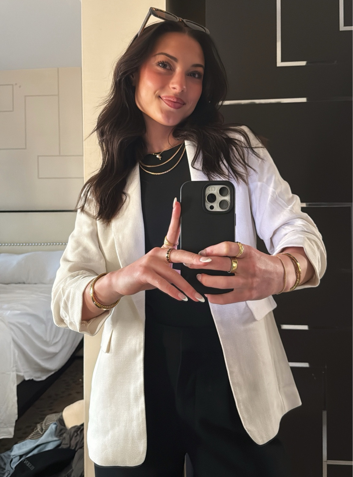 business professional ootd🤍
I’m wearing a size small on top and 2 tall on the bottom! 

#LTKStyleTip #LTKSeasonal #LTKWorkwear