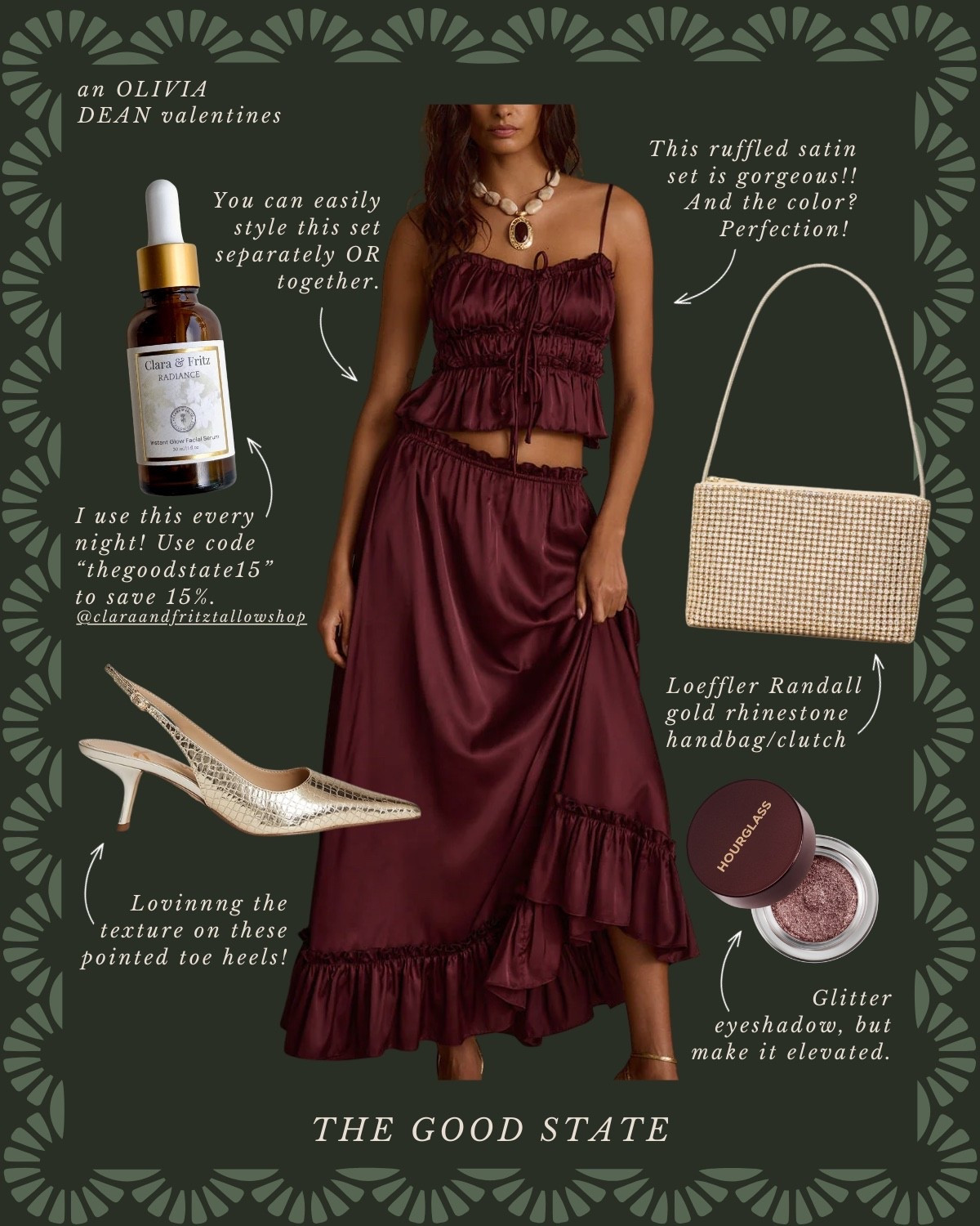 An Olivia Dean Valentines Day🎀

Valentine’s Day, galentines day outfit, ootd, 12th tribe, Tuckernuck, Anthro, anthropologie, beauty, outfit idea, preppy, classic, timeless, beaded purse, leopard, kitten, heels, satin dress, two-piece outfit, sneakers, earrings, trending, concert, outfit, Valentine’s Day, outfit, little black dress, date, night, outfit, heart, necklace, heart, jewelry, socks, earrings, sunglasses, quince, Amazon fashion, Nordstrom, Walmart, fashion, target fashion, Sephora

#LTKValentine #LTKgrwm #LTKSaleAlert