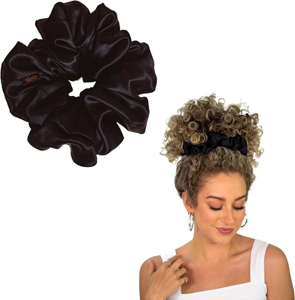 Curlfriend Collective Extra Large Real Mulberry Silk Scrunchie for Curly, Wavy and Coily Hair | t... | Amazon (US)