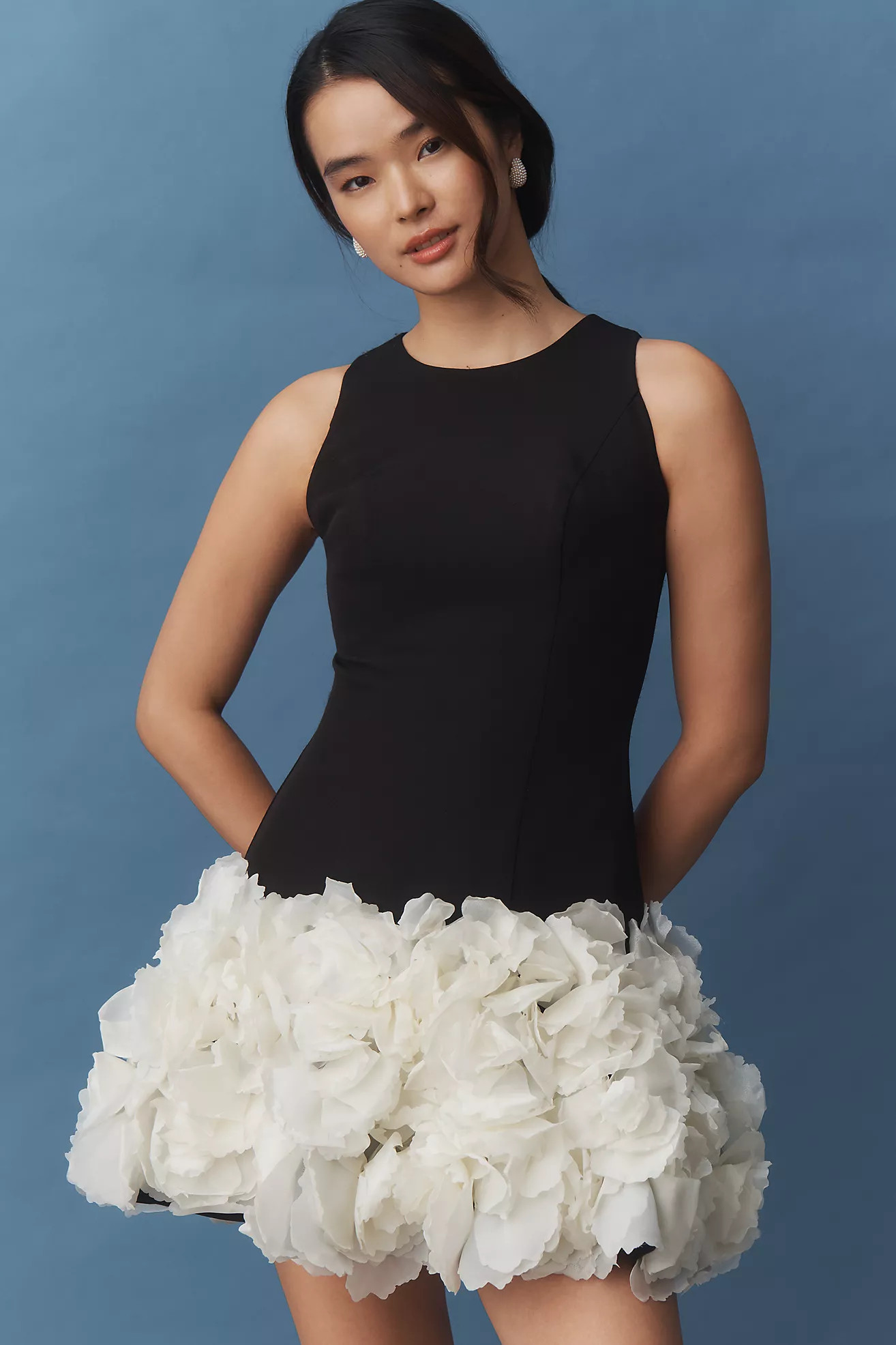 Mag Duggal Drop-Waist Ruffle Mini Dress | Anthropologie (US)
