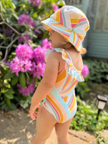 Toddler Summer Swim | Walmart Find 🤗 Hadley is 22m old, 30lbs, 33” tall and wearing a 2T. I would recommend sizing up for longer use and loser fit. Also had to grab the matching bucket hat 😍
Walmart Find | Toddler Swim | Summer Outfit | Kids Swim | Amazon Finds

#LTKshoecrush #LTKswim #LTKkids