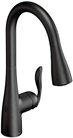 Moen 7594EWBL Arbor Motionsense Wave Sensor Touchless One-Handle Pulldown Kitchen Faucet Featurin... | Amazon (US)