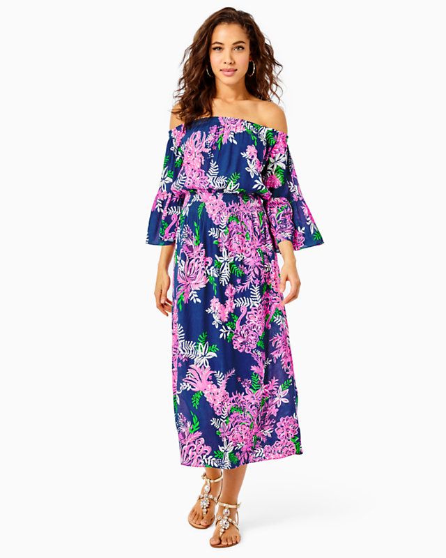 Ravyn Off-The-Shoulder Midi Dress | Lilly Pulitzer | Lilly Pulitzer