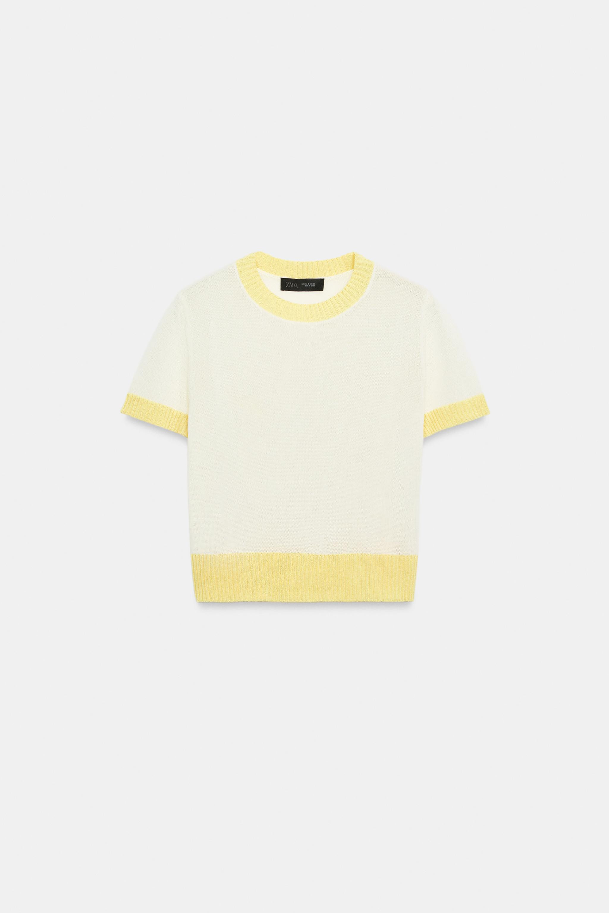 SHORT SLEEVE KNIT TOP | Zara US