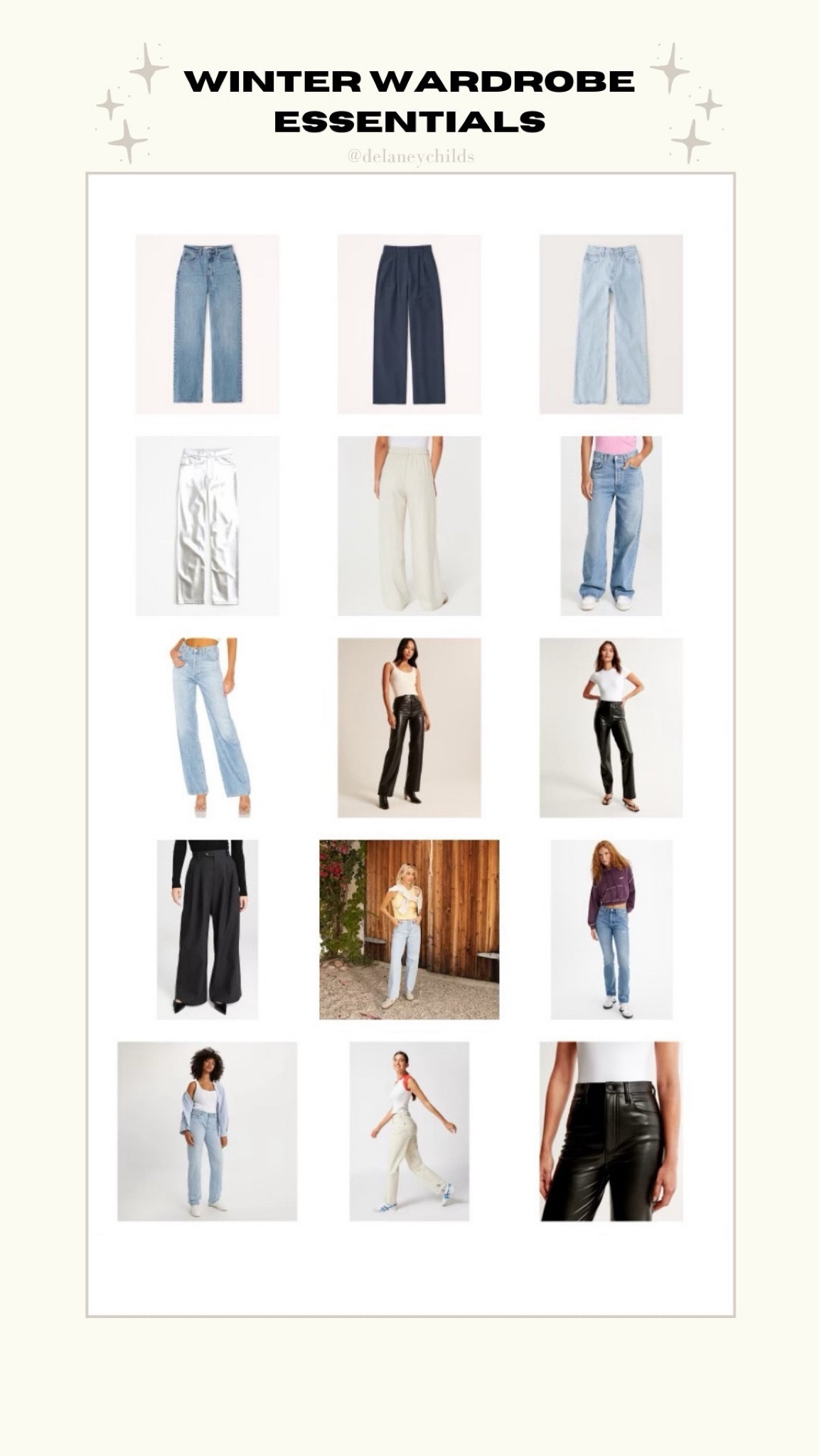 denim, faux leather pants, and trousers from my latest YouTube ▶️❄️ winter wardrobe essentials + where to buy them 

#LTKstyletip #LTKSeasonal #LTKU