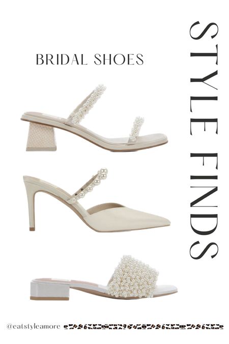 Pearl accented shoes. The perfect bridal high heels. Classic old money style. 

#LTKshoecrush #LTKwedding