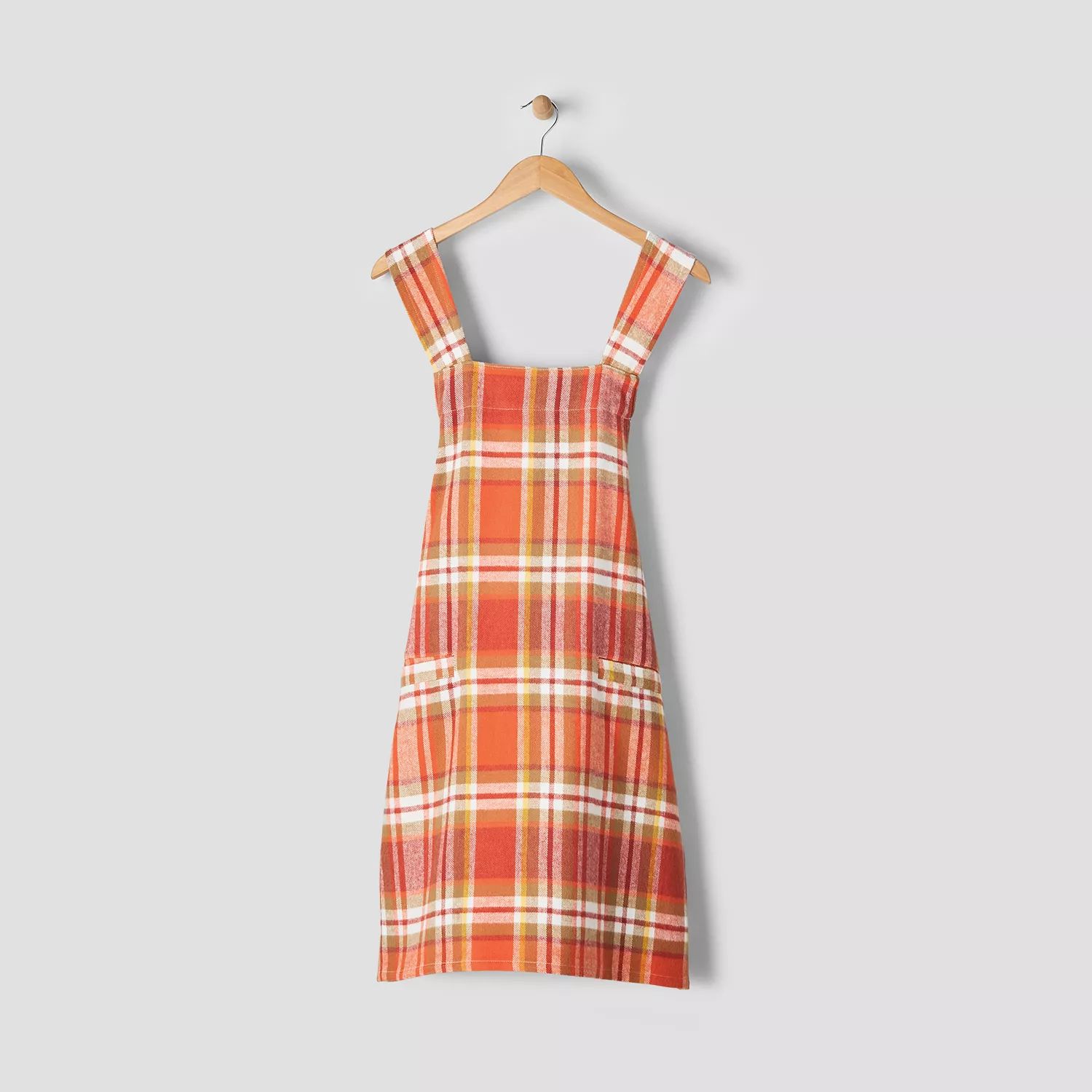 Sur La Table Orange Plaid Smock Apron | Sur La Table