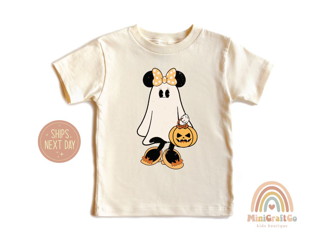 Minnie Spooky Shirt Autumn Spooky Vibes Halloween Kids - Etsy | Etsy (US)