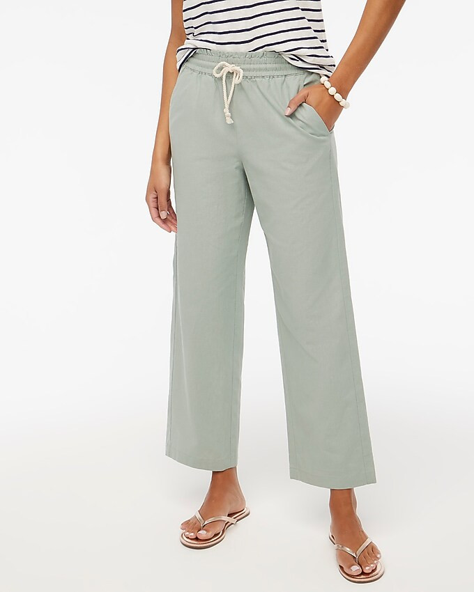Linen-cotton blend wide-leg paper-bag pant | J.Crew Factory
