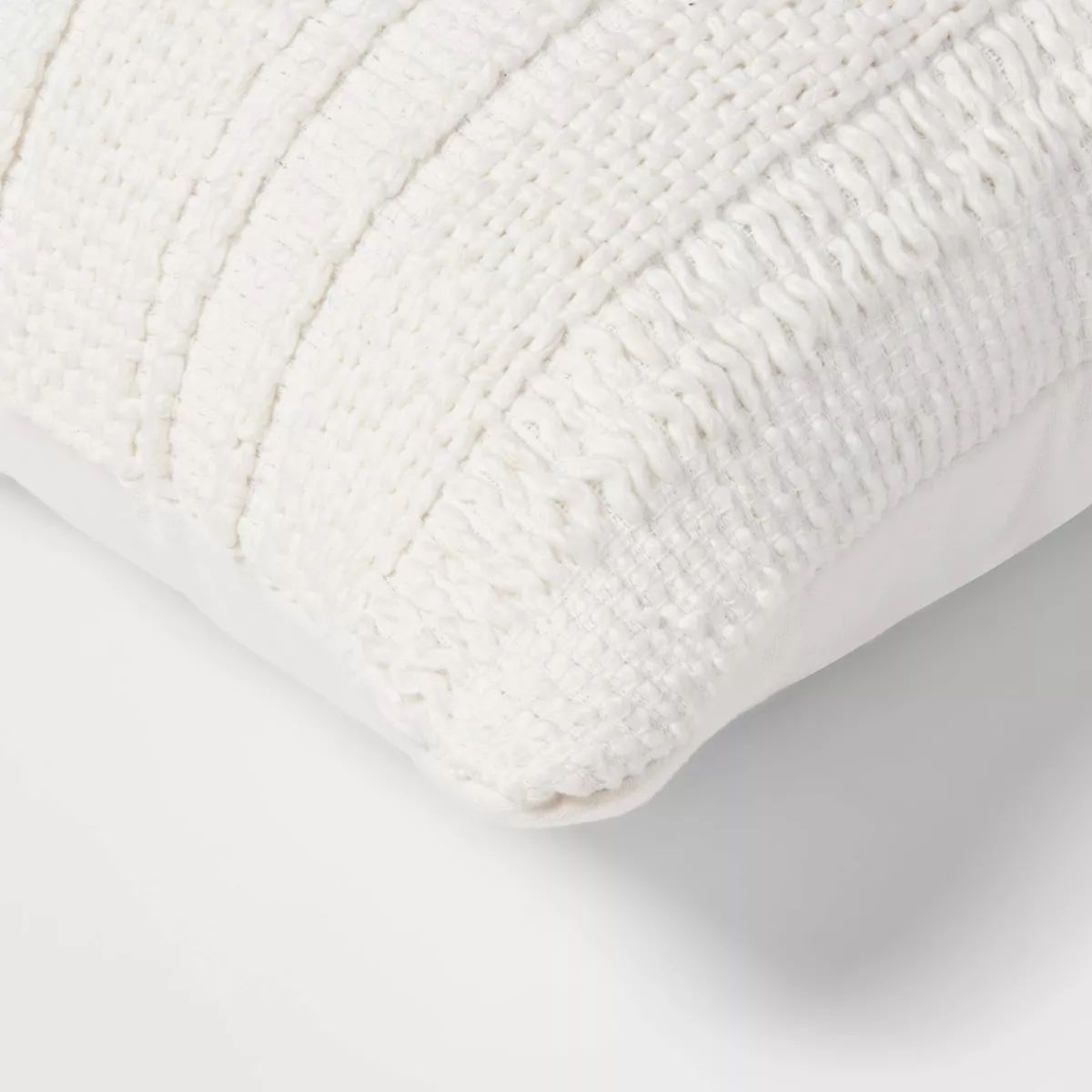 Oversized Textural Woven Lumbar Throw Pillow Cream - Threshold™ | Target