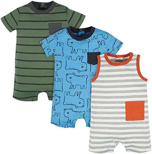 Onesies Brand Baby Boys' 3-pack Romper | Amazon (US)