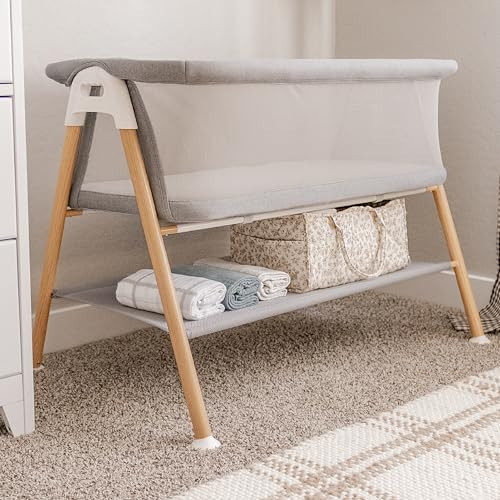 Newton Baby Essential Bassinet – Ultra-Breathable, Completely Washable, More Airflow for Safer, Cooler Sleep, Non-Toxic, Bedside Sleeper, Storage Shelf | Amazon (US)