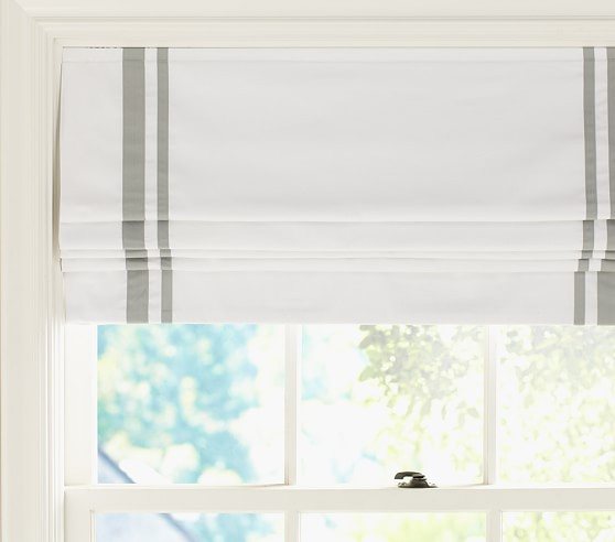 Harper Classic Border Cordless Blackout Roman Shade | Pottery Barn Kids