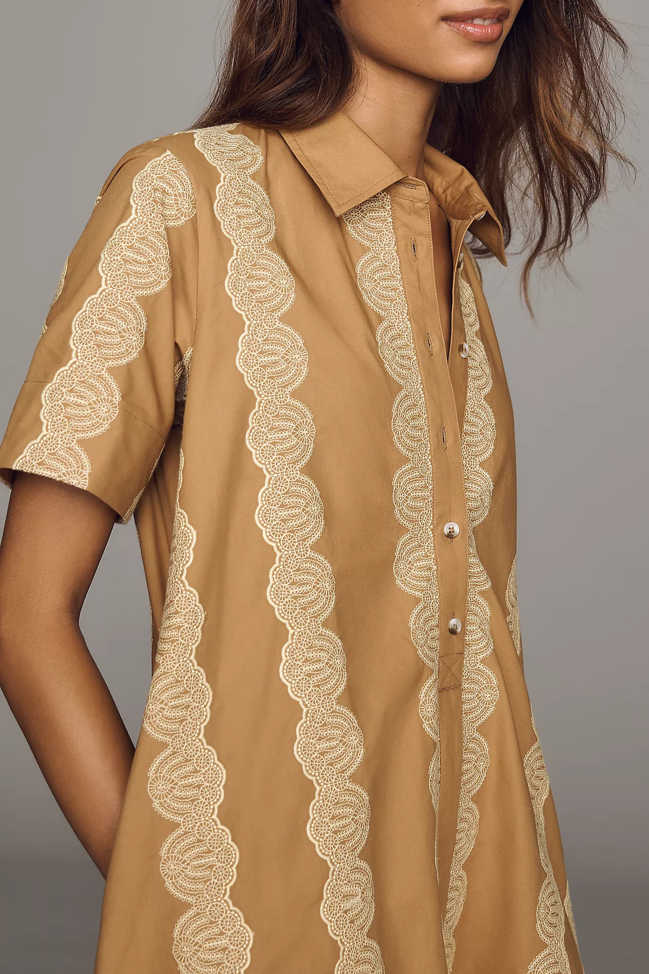 Maeve Pollie Swing Tunic Mini Dress | Anthropologie (US)