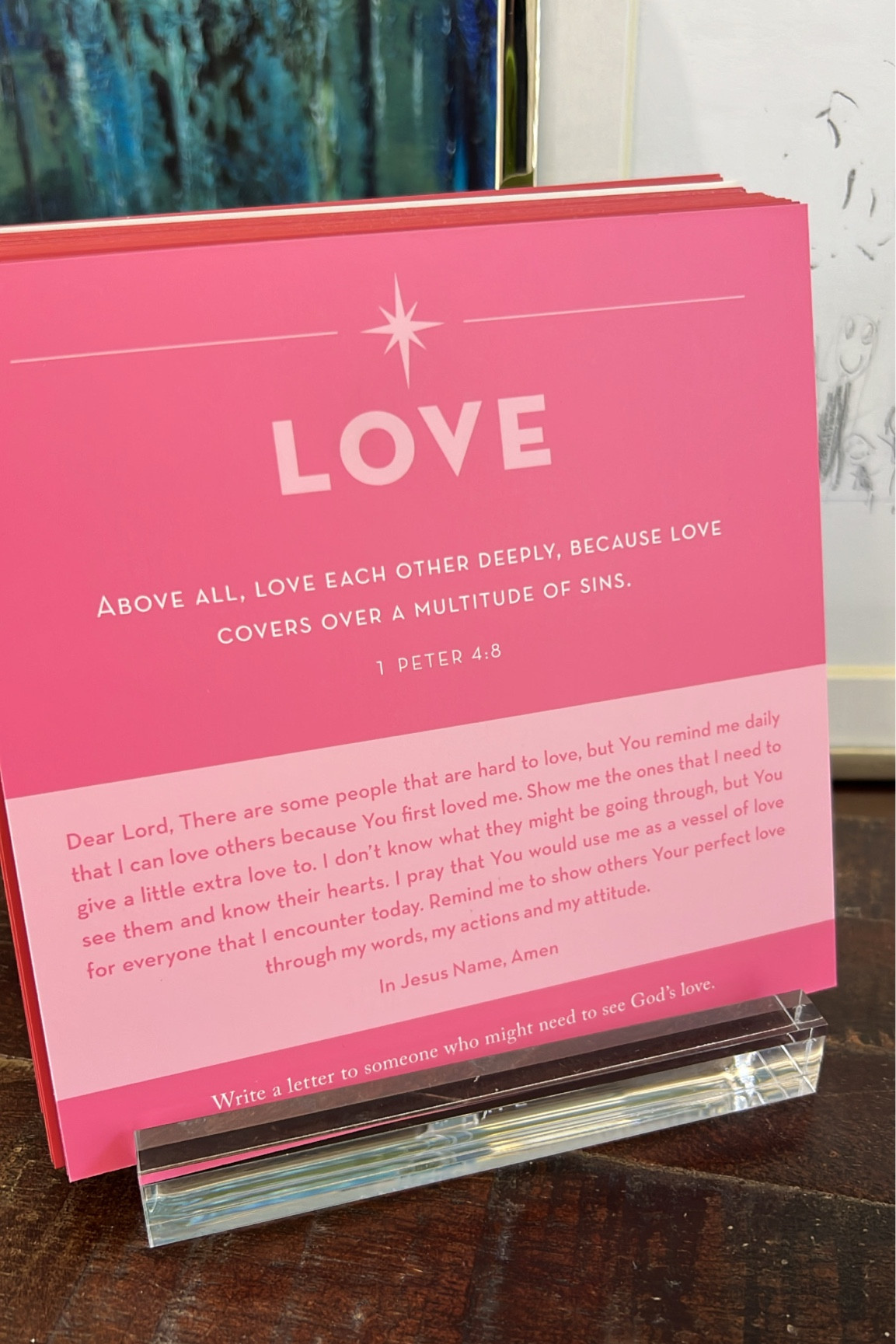 The gift that keeps on giving, all year round. 🩷🙏🏻

Technically it’s for the Christmas season, but these will stay out year round. 

I enjoy flipping the cards to find that most days the verses are exactly what I needed to read. 

#valentines #giftguide #birthdaygift #scripturecards #love #homedecor #funfinds #scriputre #dailyreads #homefinds #home #style 

#LTKHome #LTKSeasonal #LTKGiftGuide