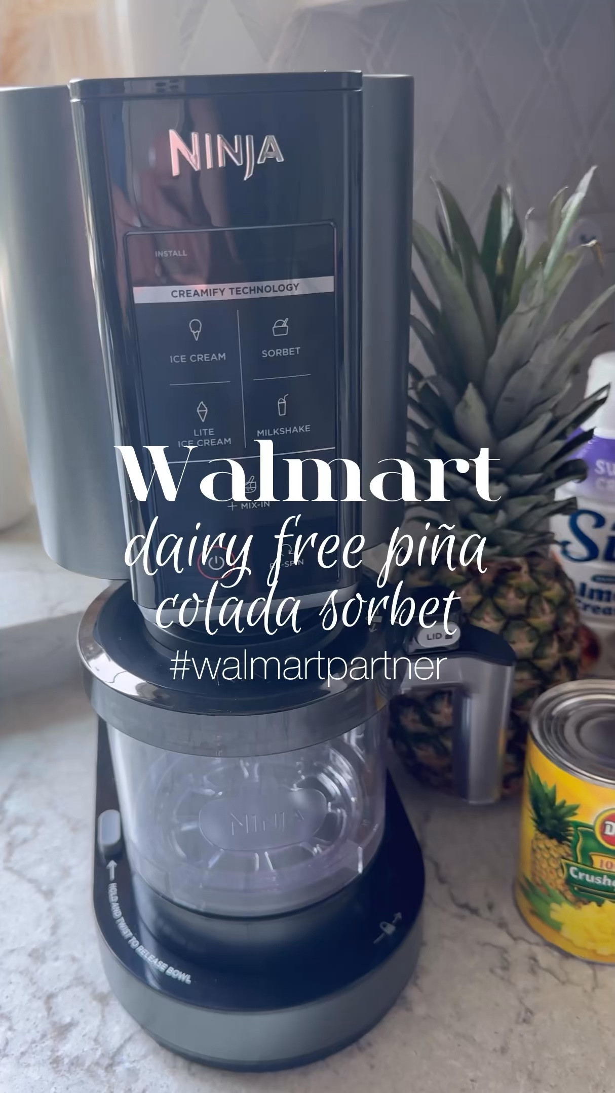 I was late to the party on this ice cream maker…it’s nothing short of AMAZING! #walmartpartner @walmart #walmartfinds

⚠️Comment ICE CREAM for all the links to be sent to you! 
⚠️ FOLLOW ME FIRST! You will not see my messages if you are not following me or you have your messages restricted in privacy settings.

🍧15 Ounce Canned Crushed Pineapple 
🍧3 Tablespoons Coco Real (Cream of Coconut) or more if you prefer a stronger coconut flavor.)
🍧¼ Cup Almond Milk Creamer (I used Silk Sweet & Creamy Almond milk creamer but any brand can be used.)
🍧Optional: 1 Tablespoon Coconut 

1. Pour all ingredients except shredded coconut into the pint container and stir to combine.
2. Smooth the top flat, cover, and freeze for 24 hours.
3. Remove from freezer. Before spinning, let the container sit out at room temperature for 10 minutes.
4. Place the pint container into the outer bowl and place it into the machine.
5. Turn the machine on and select the sorbet process.
6. Spin using the Sorbet process.
7. Remove and enjoy!

Ice cream recipe, sorbet recipe, summer treat, Walmart finds, Walmart home, ninja creami, pina colada sorbet, summer recipe, pineapple coconut dessert

#LTKVideo #LTKHome #LTKSeasonal