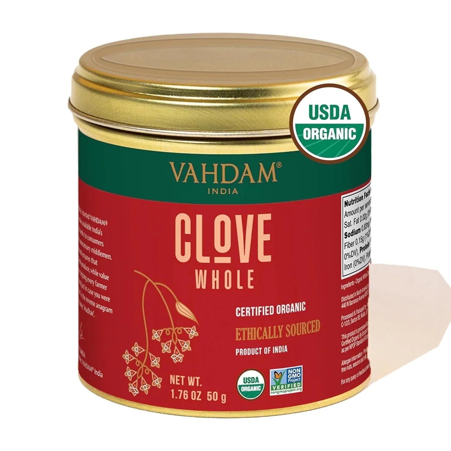 VAHDAM, Organic Clove Whole (1.76oz) Gluten Free, Non GMO, Single Origin Spice, Direct from Sourc... | Walmart (US)