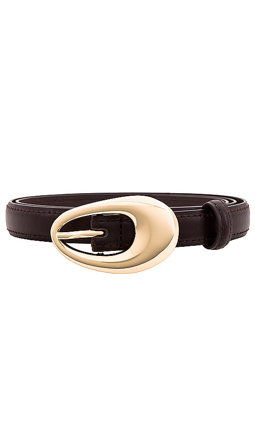 Oval Buckle Belt in Brown | Revolve Clothing (Global)
