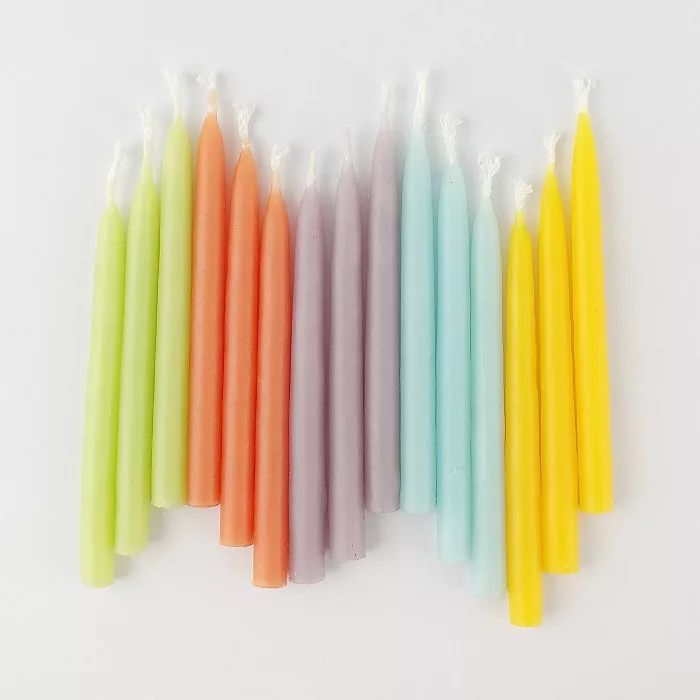 3" 15ct Beeswax Birthday Flame Candles - Spritz™ | Target