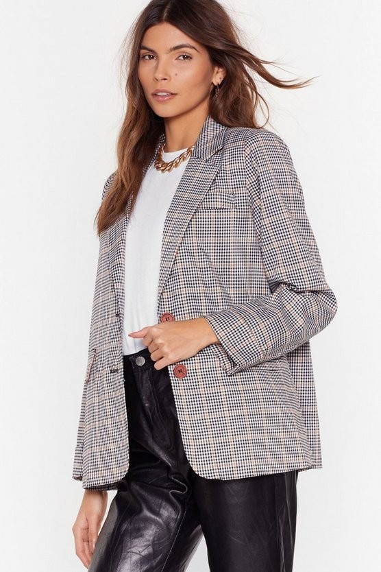 Nobody's Business Plaid Blazer | NastyGal (US & CA)