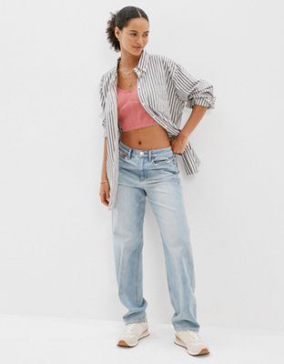 AE Oversized Oxford Button-Up Shirt | American Eagle Outfitters (US & CA)
