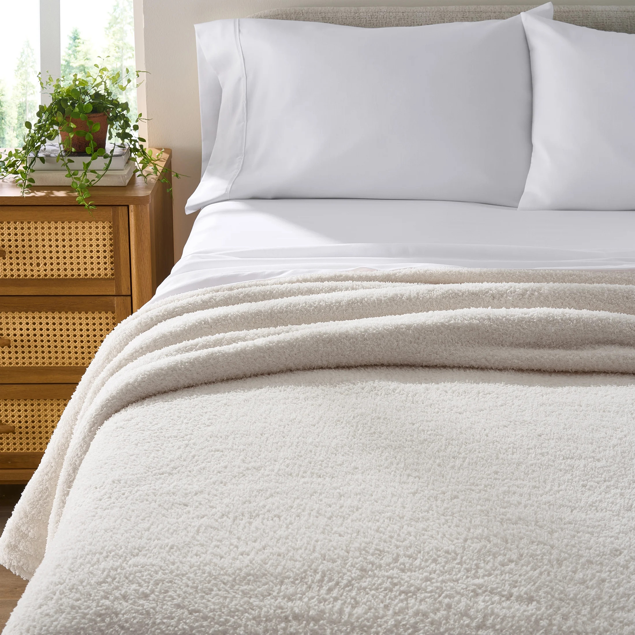 Better Homes & Gardens Cozy Knit Blanket, Off-White, King - Walmart.com | Walmart (US)
