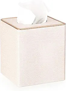 Sumnacon Square Linen Tissue Box Cover - Stylish Cube Tissue Box Holder with Magnetic Bottom, Dec... | Amazon (US)
