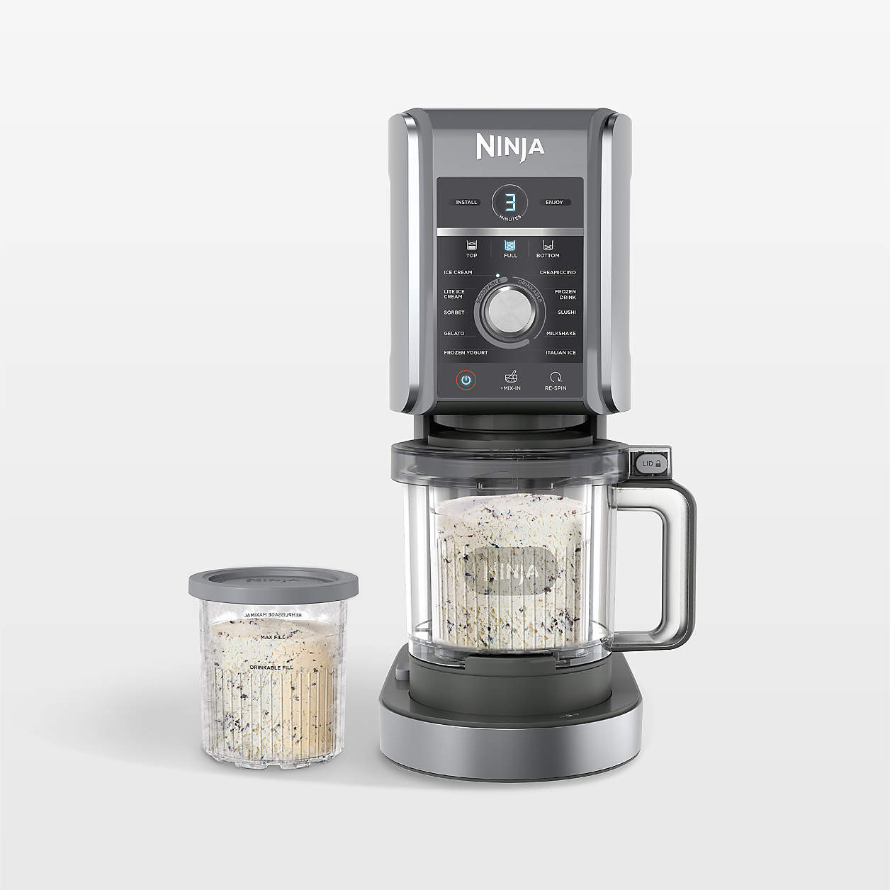 Ninja CREAMi Deluxe 11-in-1 Ice Cream and Frozen Treat Maker + Reviews | Crate & Barrel | Crate & Barrel