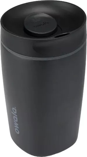 Owala 12 oz. Stainless Steel SmoothSip Slider Coffee Tumbler, Very Very Dark Black | Golf Galaxy