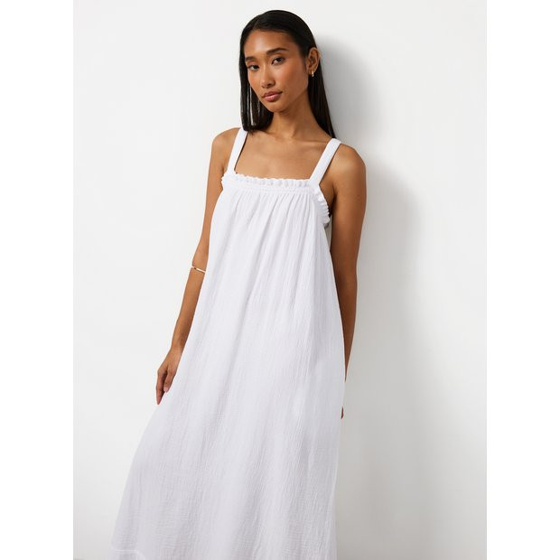 Buy White Square Neck Sleeveless Cami Dress 14 | Midaxi | Tu | Tu Clothing