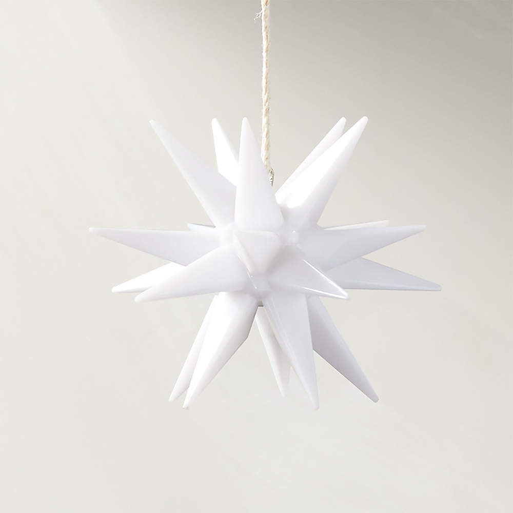 Opaque White Star Christmas Ornament + Reviews | CB2 | CB2