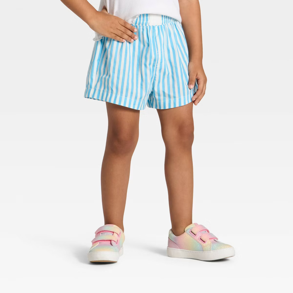 Grayson Mini Toddler Girls' Striped Shorts - Pink 4T | Target